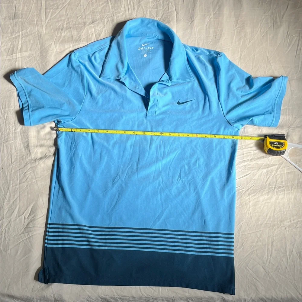 Nike Men's Dri-Fit Light Blue Golf Polo Shirt Large
